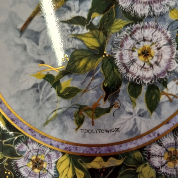 ROYAL Doulton Hummingbird Heirloom LTD Plate Theresa Politowicz  Decor #mb2666 - Picture 2 of 4
